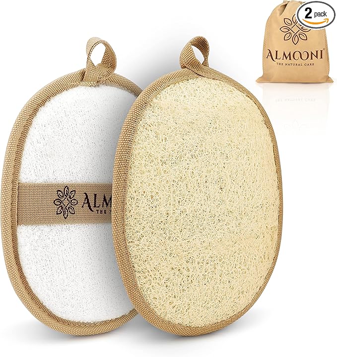 Almooni Natural Loofah Exfoliating Body Scrubber